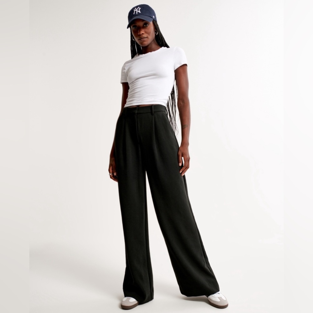 Abercrombie & Fitch Harper Tailored Premium Crepe Pant